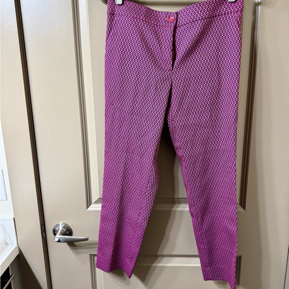 Etro Pink Ankle Cropped Pants with Tailored Fit